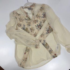 ASOS Sheer Floral Blouse Size 6